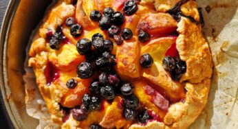 Beautiful summery Peach and Blueberry Galette