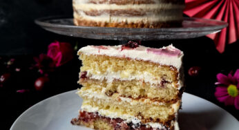 Vanilla Layer Cake with Cherry Jam and Vanilla Buttercream Recipe