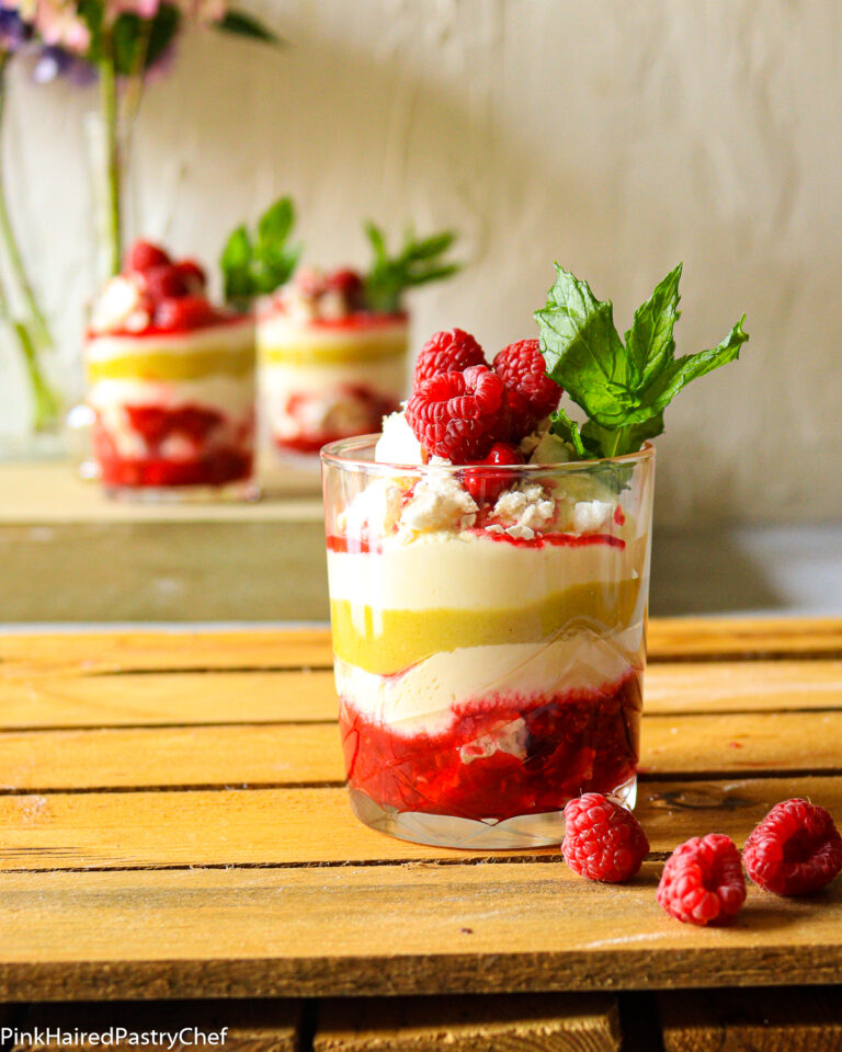 Gooseberry Raspberry Eton Mess Recipe - Pink Haired Pastry Chef