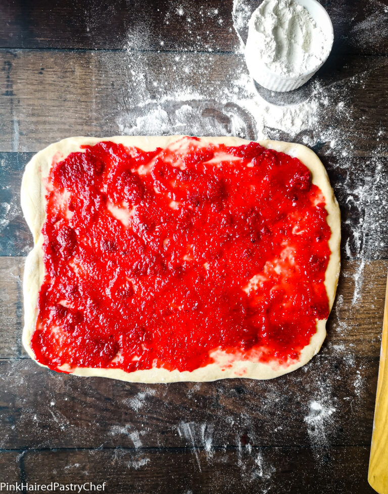 Raspberry Apple Sweet Rolls with Rosewater Recipe - Pink Haired Pastry Chef