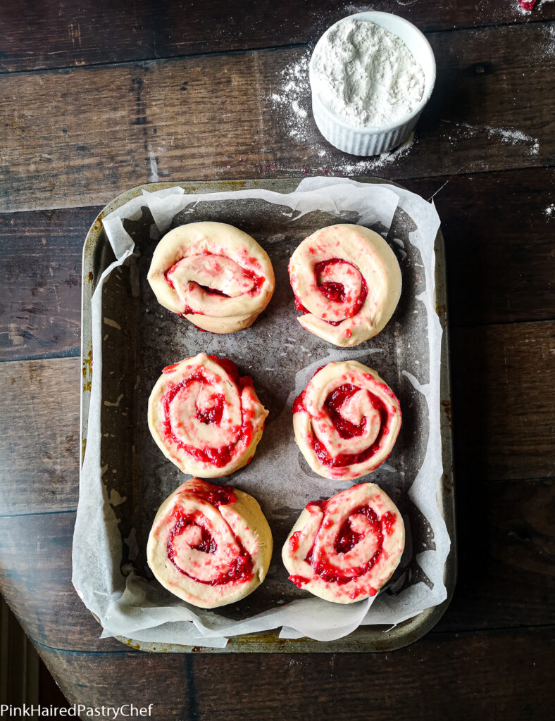 Raspberry Apple Sweet Rolls with Rosewater Recipe - Pink Haired Pastry Chef