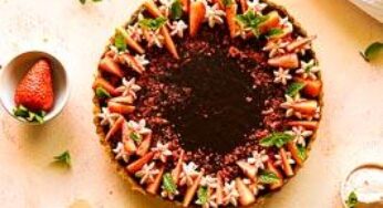 Strawberry Dark Chocolate Ganache Tart Recipe