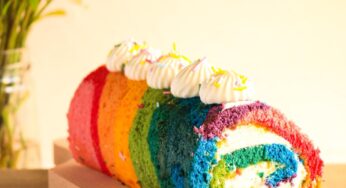 Rainbow Pride Flag Swiss Roll Recipe