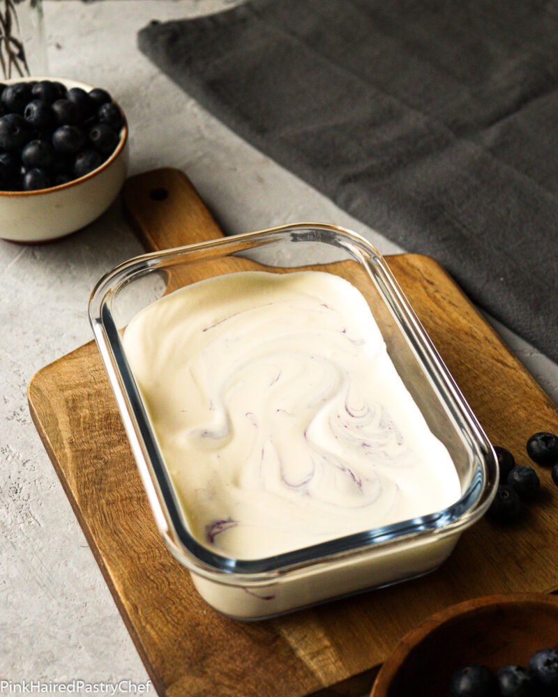 Small Batch Blueberry Ripple Ice Cream - No Churn Recipe - Pink Haired ...