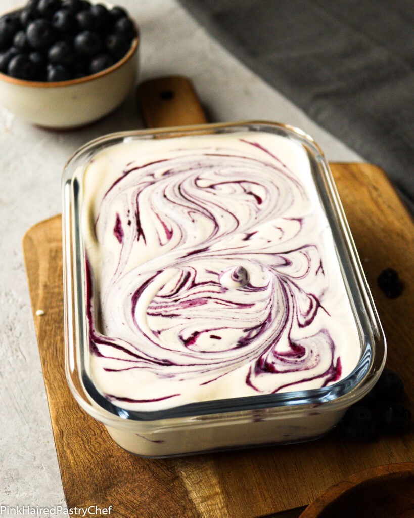 Small Batch Blueberry Ripple Ice Cream No Churn Recipe Pink Haired   Blueberry Ice Cream 12 819x1024 