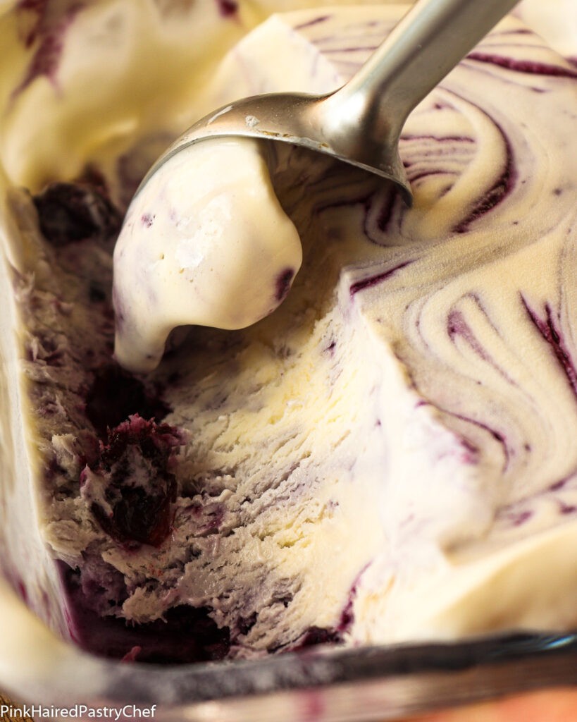 Small Batch Blueberry Ripple Ice Cream No Churn Recipe Pink Haired   Blueberry Ice Cream 17 819x1024 