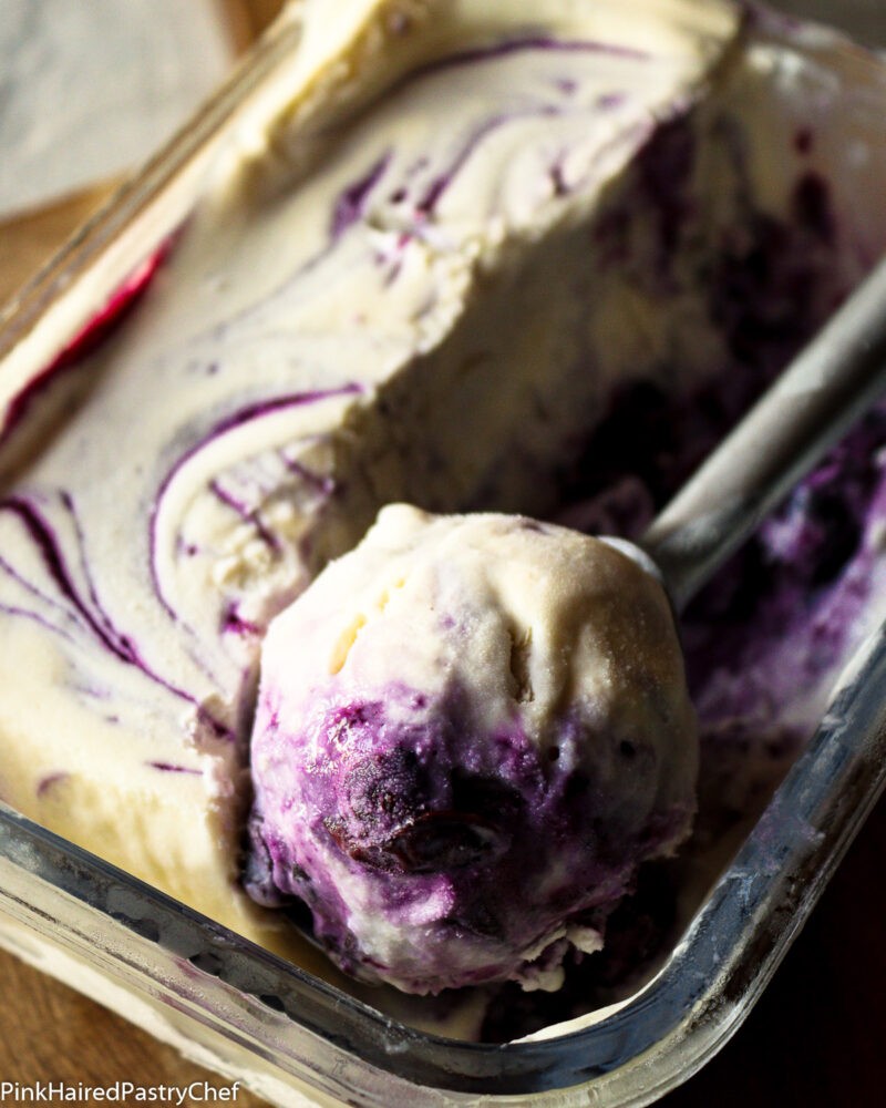 Small Batch Blueberry Ripple Ice Cream No Churn Recipe Pink Haired   Blueberry Ice Cream 48 800x1000 